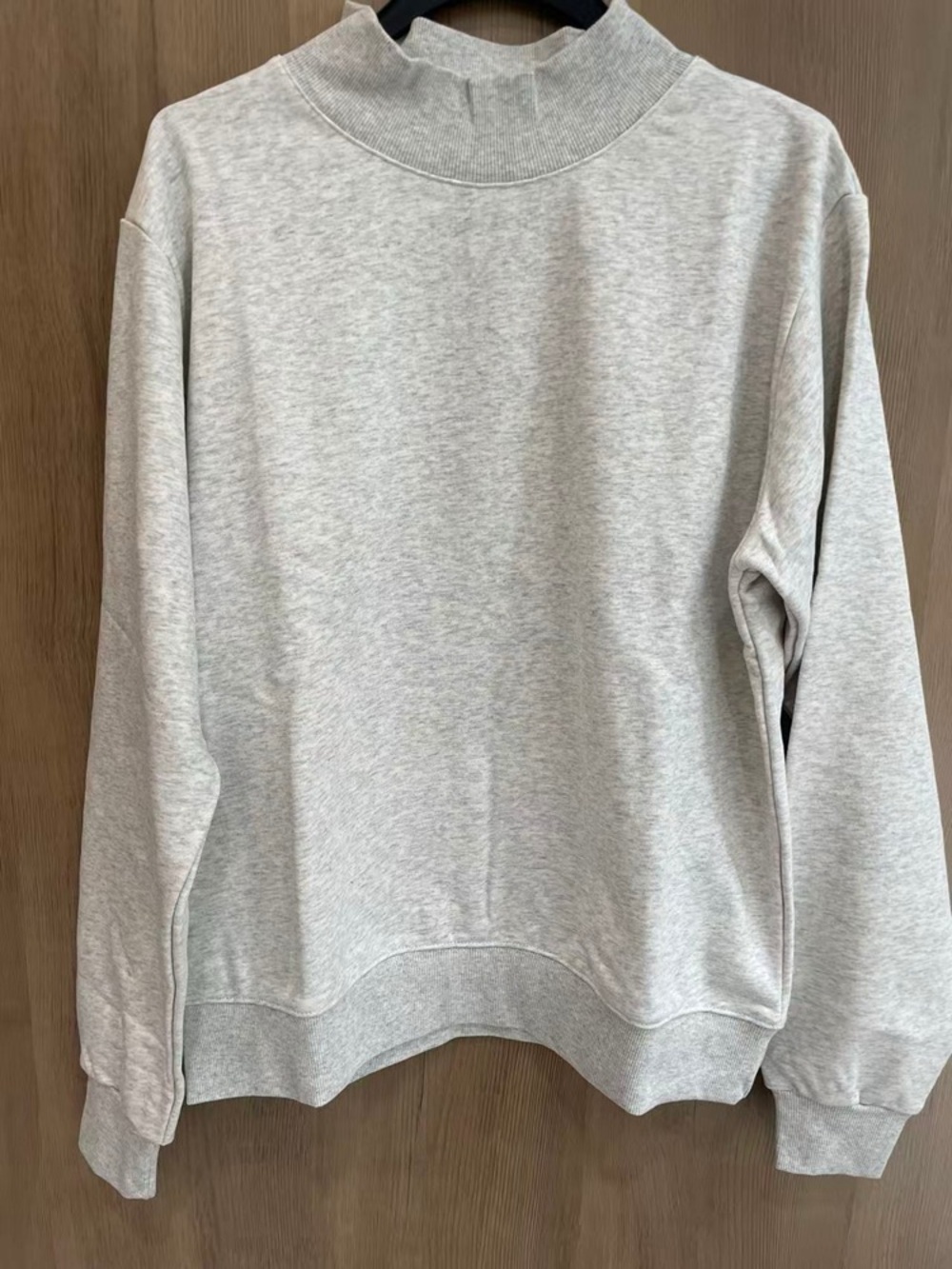 Parke Gray Crewneck Sweater with Red & Blue Flag Graphic - Picture 3 of 6